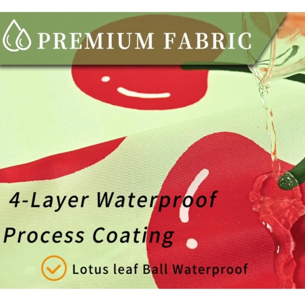 Cherry Fabric Shower Curtain